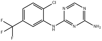 2-AMINO-4-[2-CHLORO-5-(TRIFLUOROMETHYL)PHENYLAMINO]-1,3,5-TRIAZINE 98 Struktur