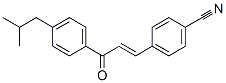 3-(4-CYANOPHENYL)-1-(4-ISOBUTYLPHENYL)PROP-2-EN-1-ONE Struktur