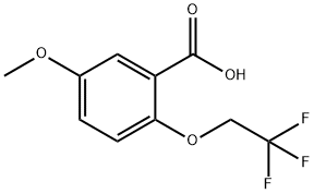 5-METHOXY-2-(2,2,2-TRIFLUOROETHOXY)BENZOIC ACID Struktur