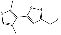 3-(CHLOROMETHYL)-5-(3,5-DIMETHYLISOXAZOL-4-YL)-1,2,4-OXADIAZOLE Struktur