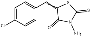 3-AMINO-5-[1-(4-CHLORO-PHENYL)-METH-(Z)-YLIDENE]-2-THIOXO-THIAZOLIDIN-4-ONE Struktur