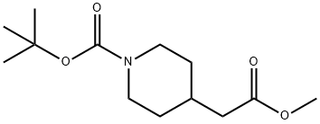 1-N-BOC-4-哌啶乙酸甲酯 結(jié)構(gòu)式