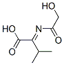 Butanoic  acid,  2-[(hydroxyacetyl)imino]-3-methyl-  (9CI) Struktur