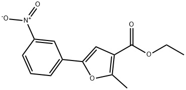 2-甲基-5-(3-硝基苯基)呋喃-3-羧酸乙酯 結(jié)構(gòu)式