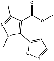 METHYL 1,3-DIMETHYL-5-(ISOXAZOL-5-YL)PYRAZOLE-4-CARBOXYLATE Struktur