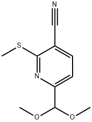 6-(DIMETHOXYMETHYL)-2-(METHYLTHIO)NICOTINONITRILE Struktur