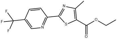 ETHYL 4-METHYL-2-[5-(TRIFLUOROMETHYL)PYRID-2-YL]THIAZOLE-5-CARBOXYLATE 97 Struktur