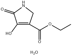 Ethyl 3-hydroxy-2-oxo-3-pyrroline-4-carboxylate monohydrate Struktur