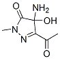 3H-Pyrazol-3-one, 5-acetyl-4-amino-2,4-dihydro-4-hydroxy-2-methyl- (9CI) Struktur