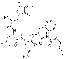 butyloxycarbonyl-tryptophyl-leucyl-aspartyl-phenylalaninamide Struktur