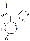 2-Oxo-5-phenyl-2,3-dihydro-1H-1,4-benzodiazepine-7-carbonitrile Struktur