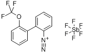 2-(TRIFLUOROMETHOXY)BIPHENYL-2'-DIAZONIUM HEXAFLUOROANTIMONATE Struktur