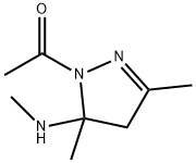 1H-Pyrazol-5-amine, 1-acetyl-4,5-dihydro-N,3,5-trimethyl- (9CI) Struktur