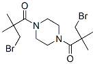 3-bromo-1-[4-(3-bromo-2,2-dimethyl-propanoyl)piperazin-1-yl]-2,2-dimet hyl-propan-1-one Struktur