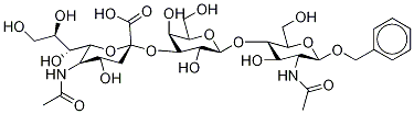 Phenylmethyl O-(N-Acetyl-α-neuraminosyl)-3-O-(β-D-galactopyranosyl)-4-[2-(acetylamino)-2-deoxy]-β-D-glucopyranoside Struktur