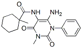 Cyclohexanecarboxamide,  N-(6-amino-1,2,3,4-tetrahydro-3-methyl-2,4-dioxo-1-phenyl-5-pyrimidinyl)-1-methyl- Struktur