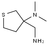 3-(AMINOMETHYL)-N,N-DIMETHYLTETRAHYDRO-3-THIOPHENAMINE Struktur