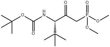 DIMETHYL ((3S)-4,4-DIMETHYL-3-(BOC-AMINO)-2-OXOPENTYL)-PHOSPHONATE Struktur