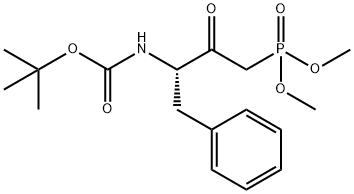 DIMETHYL ((3S)-4-PHENYL-3-(BOC-AMINO)-2-OXOBUTYL)PHOSPHONATE Struktur