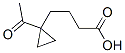 Cyclopropanebutanoic acid, 1-acetyl- (9CI) Struktur