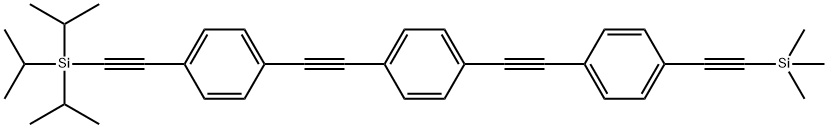 Triisopropyl((4-((4-((4-((trimethylsilyl)ethynyl)-phenyl)ethynyl)phenyl)ethynyl)phenyl)ethynyl)si Struktur