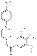 3',4',5'-Trimethoxy-α-[4-(p-methoxyphenyl)-1-piperazinyl]acetophenone Struktur