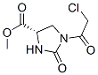 4-Imidazolidinecarboxylic acid, 1-(chloroacetyl)-2-oxo-, methyl ester, (S)- (9CI) Struktur