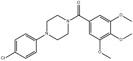 4-(p-Chlorophenyl)-1-piperazinyl(3,4,5-trimethoxyphenyl) ketone Struktur