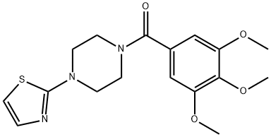 1-(2-Thiazolyl)-4-(3,4,5-trimethoxybenzoyl)piperazine Struktur