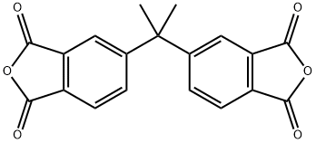 5-[2-(1,3-dioxoisobenzofuran-5-yl)propan-2-yl]isobenzofuran-1,3-dione Struktur