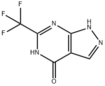 6-(Trifluoromethyl)-1H-pyrazolo[3,4-d]pyrimidin-4-ol Struktur