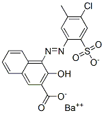 barium 4-[(4-chloro-5-methyl-2-sulphonatophenyl)azo]-3-hydroxy-2-naphthoate  Struktur