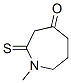 4H-Azepin-4-one,  hexahydro-1-methyl-2-thioxo- Struktur