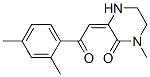 (3E)-3-[2-(2,4-dimethylphenyl)-2-oxo-ethylidene]-1-methyl-piperazin-2- one Struktur