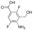 Benzoic acid, 4-amino-2,5-difluoro-3-(hydroxymethyl)- (9CI) Struktur