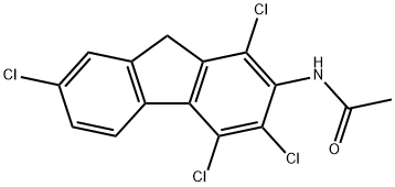 N-(1,3,4,7-tetrachloro-9H-fluoren-2-yl)acetamide Struktur