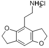 1-(2,3,6,7-Tetrahydrobenzodifuran-4-yl)-2-aminoethane hydrochloride Struktur