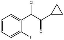 2-Chloro-1-cyclopropyl-2-(2-fluorophenyl)ethanone Struktur