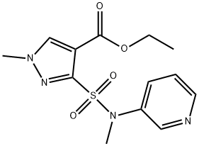 ethyl 1-methyl-3-(methyl-pyridin-3-yl-sulfamoyl)pyrazole-4-carboxylate Struktur