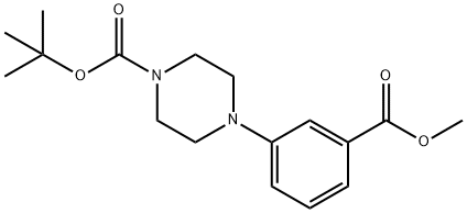 4-[3-(METHOXYCARBONYL)PHENYL]-1-PIPERAZINECARBOXYLIC ACID, 1,1-DIMETHYLETHYL ESTER Struktur