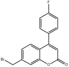 7-(broMoMethyl)-4-(4-fluorophenyl)-2H-chroMen-2-one Struktur