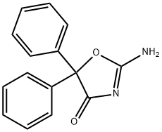 2-amino-5,5-diphenyl-1,3-oxazol-4-one Struktur