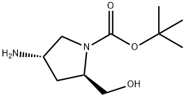 (2R,4S)-1-BOC-2-HYDROXYMETHYL-4-AMINO PYRROLIDINE-HCL Struktur