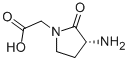 1-Pyrrolidineaceticacid,3-amino-2-oxo-,(R)-(9CI) Struktur