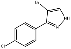 4-BROMO-3-(4-CHLOROPHENYL)-1H-PYRAZOLE Struktur