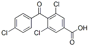 3,5-dichloro-4-(4-chlorobenzoyl)benzoic acid Struktur