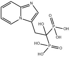 PHOSPHONIC ACID, (1-HYDROXY-2-IMIDAZO(1,2-A)PYRIDIN-3-YLETHYLIDENE)BIS- Structure