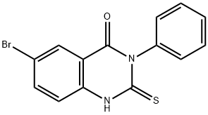 6-BROMO-2-MERCAPTO-3-PHENYLQUINAZOLIN-4(3H)-ONE Struktur