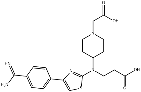 3-{[4-(4-AMIDINOPHENYL)THIAZOL-2-YL][1-(CARBOXYMETHYL)-4-PIPERIDYL]AMINO}PROPIONIC ACID Struktur