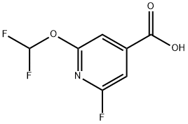 2-Difluoromethoxy-6-fluoroisonicotinic acid Struktur